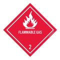 Product Image of 4" x 4" Flammable Gas DOT Shipping Label, DL2AL