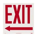 Product Image of 10" x 10" Pressure-Sensitive Vinyl Glow-In-The-Dark Exit Sign, GL16P
