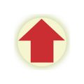 Product Image of 17" Dia. Polyester Polyester Entrance & Directional & Exit Adhesive Backed Floor Sign, GWFS21