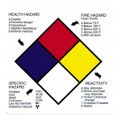Product Image of 4" x 4" Health Hazard Fire Hazard Specific Hazard Instability Paper Hazardous Sign, HMS14L