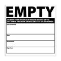 Product Image of 6" x 6" Empty EPA Standards Paper Hazardous Material Label, HW35AL