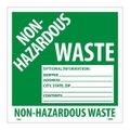 Product Image of 6" x 6" Non-regulated Waste Optional Information Hazardous Material Label, HW5AL