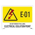 Product Image of 3" High Electrical & Energy Source Label (10-Pack), ISL3401