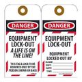 Product Image of 3" High Danger Unrippable Vinyl Lockout Tag, LOTAG18-25