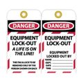 Product Image of 3" High Danger Unrippable Vinyl Lockout Tag, LOTAG18