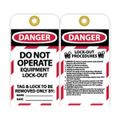 Product Image of 3" High Danger Unrippable Vinyl Lockout Tag, LOTAG28