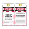 Product Image of 3" High Danger Unrippable Vinyl Lockout Tag, LOTAG36-25