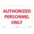 Product Image of 10" x 14" Authorized Personnel Only Plastic Security & Admittance Sign, M38RB