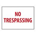Product Image of 10" High No Trespassing Aluminum Sign, M58AB