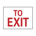 Product Image of 10" x 14" To Exit Plastic Exit Sign, M71RB