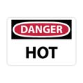 Product Image of 10" High Danger Hot Aluminum Sign, MSCD51AB