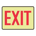 Product Image of 7" x 10" Pressure-Sensitive Vinyl Glow-In-The-Dark Exit Sign, MSCGL12P