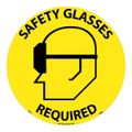 Product Image of 18" Dia. Safety Glasses Required Vinyl Adhesive Backed Floor Sign, MSCWFS15