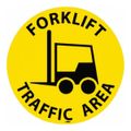 Product Image of 19" Dia. Forklift Traffic Area Vinyl Accident Prevention Adhesive Backed Floor Sign, MSCWFS20