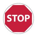 Product Image of 20" Dia. Stop Vinyl Accident Prevention Adhesive Backed Floor Sign, MSCWFS3