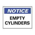 Product Image of 10" x 14" Notice Empty Cylinders Aluminum Accident Prevention Sign, N24AB