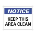 Product Image of 10" x 14" Notice Keep This Area Clean Aluminum Security & Admittance Sign, N36AB
