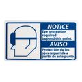 Product Image of 10" x 18" Notice Eye Protection Required Beyond This Point Bilingual, NBA7R