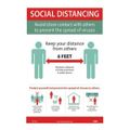 Product Image of 18" x 12" Social Distancing Avoid Close Contact with Others to Prevent Vinyl Warning &, PST148C