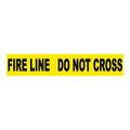 Product Image of 3" x 1,000' Polyethylene Fire Line Do Not Cross Barricade Tape (Black & Yellow), PT14