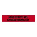 Product Image of 3" x 1,000' Danger Restricted Area Authorized Personnel Only Barricade Tape (Red), PT55