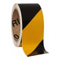 Product Image of 2" x 30' Reflective Striped Vinyl Safety Marking Tape (Black & Yellow), RHS2BY