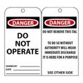 Product Image of 3" High Danger Unrippable Vinyl Accident Prevention Tag, RPT1