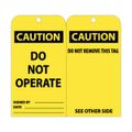 Product Image of 3" High Caution Unrippable Vinyl Lockout Tag, RPT174