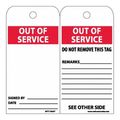 Product Image of 6" High Blank Synthetic Paper Accident Prevention Tag (Pack of 25), RPT176AST