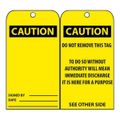 Product Image of 3" High Danger Unrippable Vinyl Accident Prevention Tag, RPT28