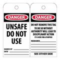 Product Image of 6" High Danger Poly Accident Prevention Tag (25-Pack), RPT34CST