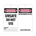 Product Image of 3.0000" High Unrippable Vinyl Lockout Tag, RPT34G