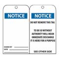 Product Image of 3" High Danger Unrippable Vinyl Accident Prevention Tag, RPT38