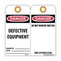 Product Image of 3" High Danger Unrippable Vinyl Lockout Tag, RPT59G