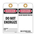 Product Image of 3" High Danger Unrippable Vinyl Lockout Tag, RPT61G