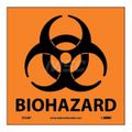 Product Image of 4" x 4" Biohazard Vinyl Hazardous Material Label, S52AP