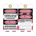 Product Image of 3" High Danger Unrippable Vinyl Lockout Tag, SPLOTAG12