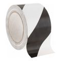 Product Image of 3" x 108' Striped Vinyl Floor & Aisle Safety Marking Tape (Black & White), T22136