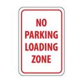 Product Image of 18" High No Parking Loading Zone Aluminum Tow Away Sign, TM14H