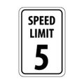 Product Image of 18" x 12" x 0.04" Speed Limit 5 Sign, TM17G