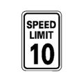 Product Image of 0.04" Thick Speed Limit 10 Sign, TM18G