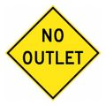 Product Image of 30" High No Outlet Aluminum Traffic Control Sign, TM269K