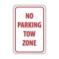 Product Image of 18" High No Parking Tow Zone Aluminum Tow Away Sign, TM38G