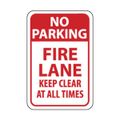 Product Image of 18" x 12" x 0.063" No Parking Fire Lane Keep Clear at All Times Sign, TM47H
