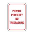 Product Image of 18" High Private Property No Trespassing Aluminum Parking Lot Sign, TM59H