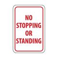 Product Image of 18" High No Stopping or Standing Aluminum Parking Lot Sign, TM67G