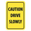 Product Image of 18" x 12" x 0.063" Caution Drive Slowly Sign, TM72H