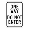 Product Image of 18" x 12" x 0.08" One Way Do Not Enter Sign, TM73J