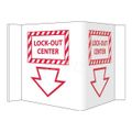 Product Image of 5-3/4" x 8-3/4" Lock-Out Center Plastic Accident Prevention Sign, VS20W