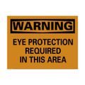 Product Image of 10" High Warning Eye Protection Required in This Area Aluminum Sign, W201AB